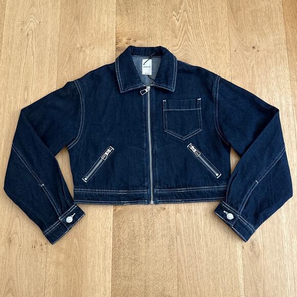 Mistress Rocks Denim Jacket Cropped Size XS Blue - Picture 1 of 4